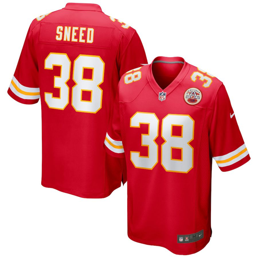 Men Kansas City Chiefs #38 Sneed Nike Red Game NFL Jersey